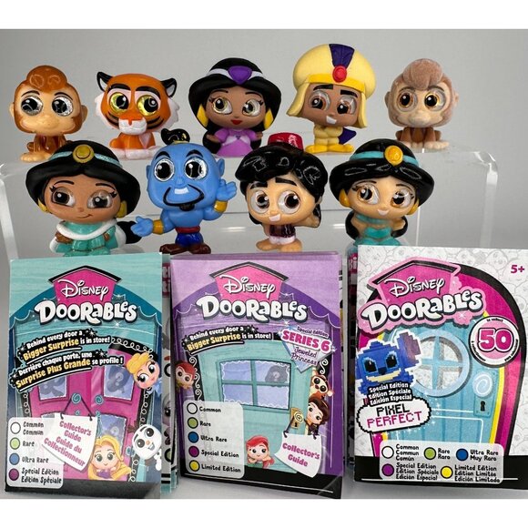 Disney Doorables‎ Aladdin Set Of 9 Mini Figures Series 4 6 12 Genie Jasmine Abu - Picture 2 of 16